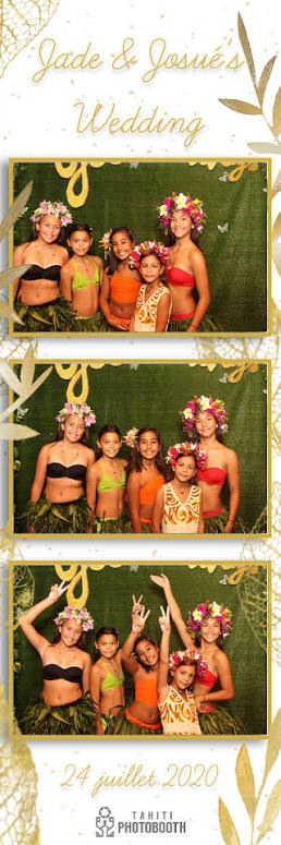 Languette photobooth — mariage en Polynésie